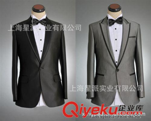 上海工廠專業(yè)量身定做高端男式西服套裝定制 訂購(gòu)男式毛滌西裝原始圖片2