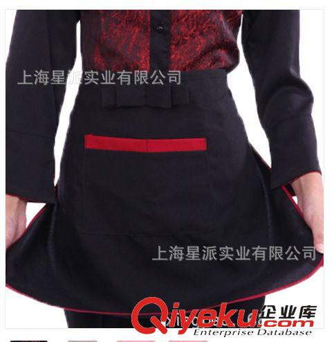 圍裙定做 滌棉圍裙工作 廣告圍裙罩衣廠家  制作韓版掛脖圍裙條紋原始圖片2