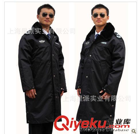 廠家定做秋季長袖保安服 定制保安大衣防寒服 保安制服批發