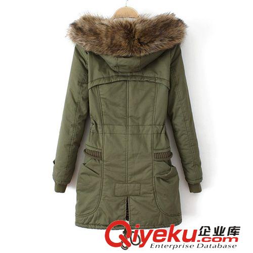 女人幫 2014冬季新款收腰大毛領(lǐng)女式棉衣 歐美風(fēng)修身棉衣廠家批發(fā)原始圖片2