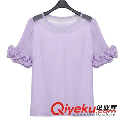 2014夏裝新款服裝 女裝批發(fā) 低價(jià)促銷(xiāo) ts網(wǎng)紗雪紡衫短褲套裝