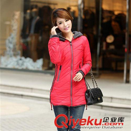 新款韓版女裝棉衣時(shí)尚修身顯瘦女式中長(zhǎng)款羽絨棉服棉襖外套W6601原始圖片2