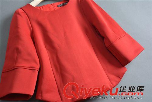 14813-05外貿(mào)女裝批發(fā) 原單女式純色圓領(lǐng)短款長袖小外套原始圖片3