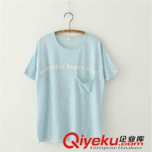 夏季新款翻遍字母短袖T恤原始圖片2