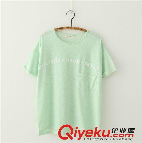 夏季新款翻遍字母短袖T恤原始圖片3