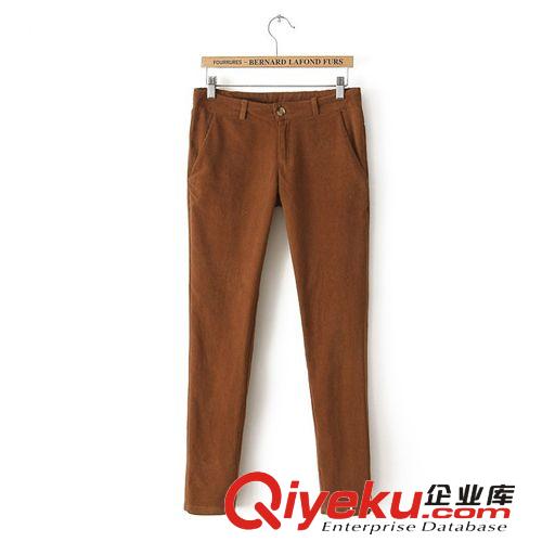 批發(fā)新款韓版燈芯絨 含腰帶 休閑褲原始圖片3