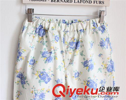 女裝 花朵復(fù)古  休閑褲 有彈力原始圖片3