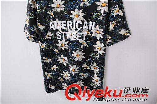夏季新款花朵雛菊短袖T恤原始圖片2