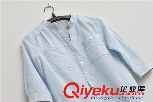 夏季新款短袖荷葉邊拼色襯衫襯衣 橘色白色