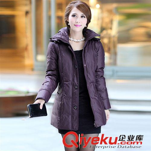2014新款中老年加肥加大羽絨服 韓版大碼媽媽裝高絨zp廠家直銷原始圖片3