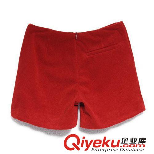 秋冬短褲熱褲2014下擺波浪毛呢短褲女式高腰短褲9613-8原始圖片2