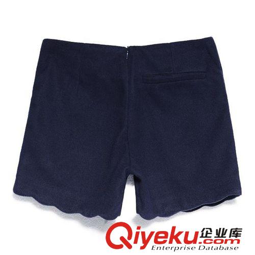 秋冬短褲熱褲2014下擺波浪毛呢短褲女式高腰短褲9613-8原始圖片3