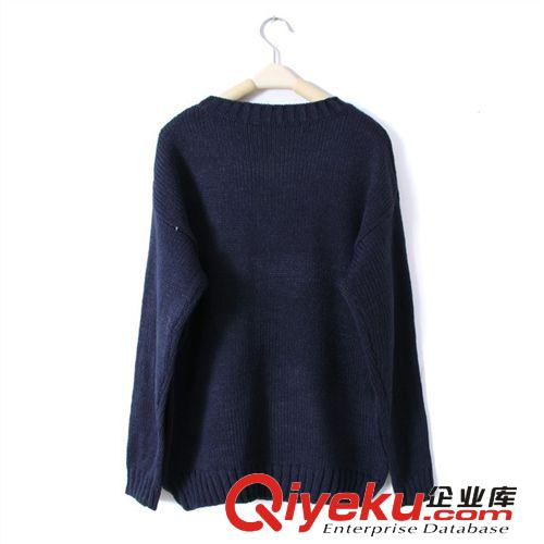2013秋季新款雙面提花套頭毛衣 批發(fā)女式毛衣長(zhǎng)袖蝙蝠毛衣8261245原始圖片2