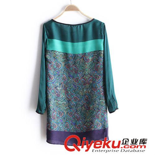 網(wǎng)店爆款祖母綠時(shí)尚大牌連衣裙女 長(zhǎng)袖連衣裙批發(fā)現(xiàn)貨供應(yīng)033-5原始圖片2