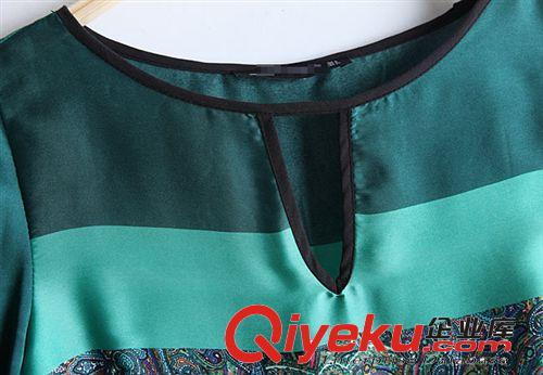 網(wǎng)店爆款祖母綠時(shí)尚大牌連衣裙女 長(zhǎng)袖連衣裙批發(fā)現(xiàn)貨供應(yīng)033-5原始圖片3