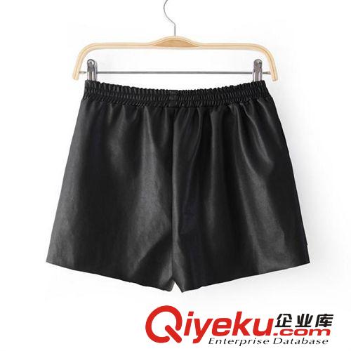 2014歐美PU皮短褲女式短褲熱褲歐美休閑褲皮褲子7258-Z