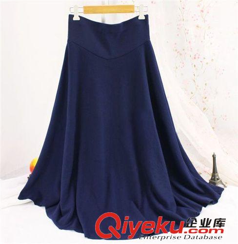 外貿(mào)專(zhuān)供 批發(fā)直銷(xiāo) 歐美風(fēng)秋冬加厚不規(guī)則下擺半身裙包臀長(zhǎng)裙原始圖片2
