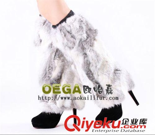 廠家供應兔毛靴套 兔毛條腿套 兔毛襪套腳套  皮草 靴套 長款原始圖片2
