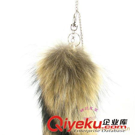 包掛件批發(fā) 廠家直銷出口 25厘米 自然顏色 貉子尾巴 包掛件配飾
