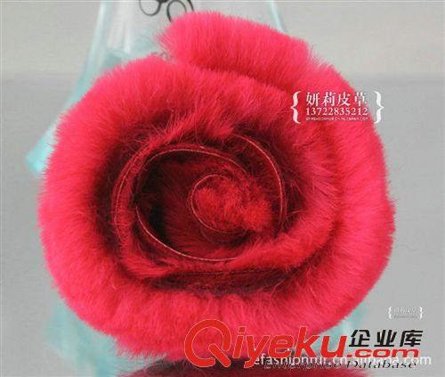 毛胸花【妍莉皮草】多色定做 直銷{zx1}款 獺兔毛 服裝飾品胸花原始圖片3