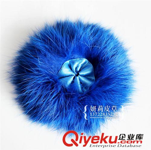 【妍莉皮草】韓式胸花廠家直銷皮草胸花頭花兔毛胸花 發(fā)飾頭飾原始圖片2