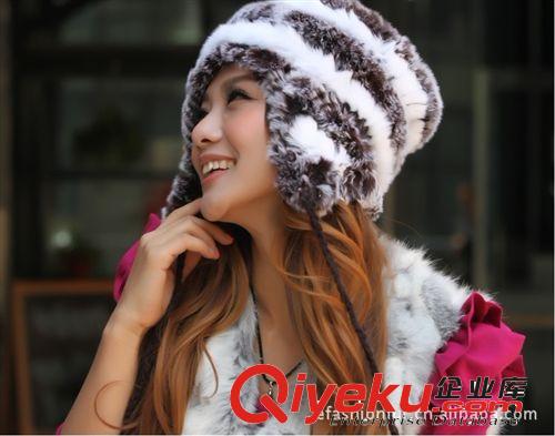 冬季帽子女皮草手工編織塔獺兔毛 風(fēng)雪護(hù)耳帽子反季tj批發(fā)