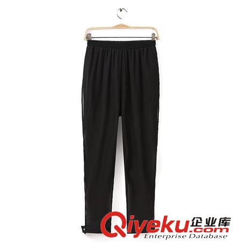 2014夏季女裝 爆款現(xiàn)貨ts開叉?zhèn)€性雪紡休閑哈倫褲 女式褲子3848原始圖片3