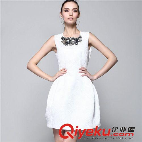 2013春夏新品女裝代理加盟篷篷裙間條紋連衣裙無袖公主裙 gc0415