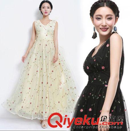 本店實(shí)拍 手工縫制歐美范 杏色燒邊鏤空禮服裙 時(shí)尚瑞麗背心裙