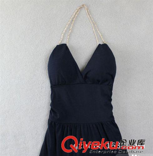 夜店女裝 性感  純色修身超短吊帶連衣裙 彈力露背晚禮服短裙子原始圖片2