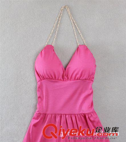夜店女裝 性感  純色修身超短吊帶連衣裙 彈力露背晚禮服短裙子原始圖片3