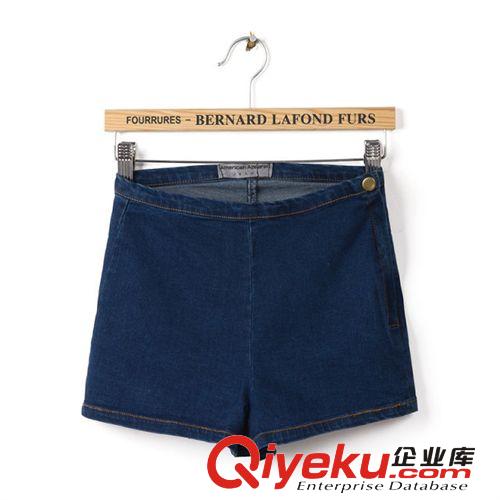 供應外貿夏季新款女式短褲 歐洲站A款翹臀緊身彈力高腰牛仔短褲原始圖片2