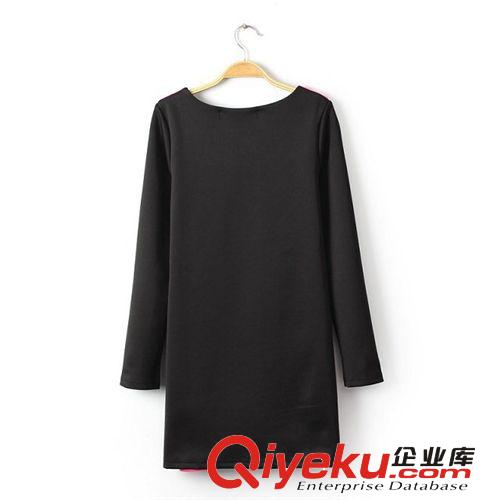 14春裝新款女韓版時尚百搭超可愛彈力太空棉卡通貓咪連衣裙打底裙原始圖片3