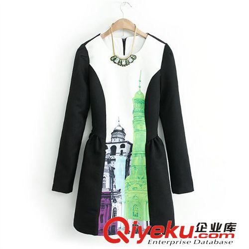 蘇顏品牌2014歐洲站新款女裝甜美松緊腰碎花半身裙喇叭短裙批發(fā)