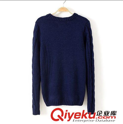 suyan時尚潮人秋裝新款歐美風氣質幾何菱形女裝針織衫套頭毛衣原始圖片3