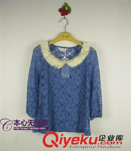 清！1137大碼真兩件套鏤空裙擺褶皺淑女立體花朵蕾絲連衣裙