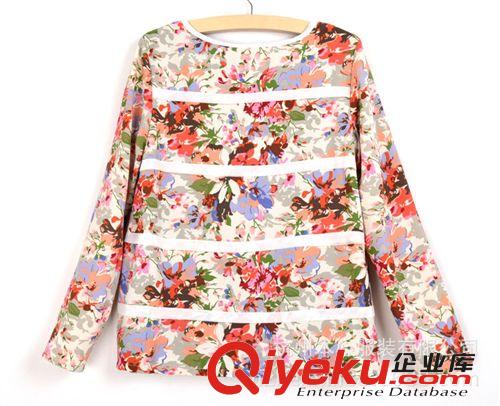 2014精品女裝寬松雪紡垂感十足雪紡衫長(zhǎng)袖批發(fā)原始圖片2