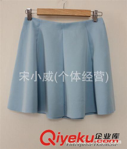 外貿(mào)原單批發(fā) 2014春夏新款 歐美風(fēng)百褶花苞短裙半身裙女