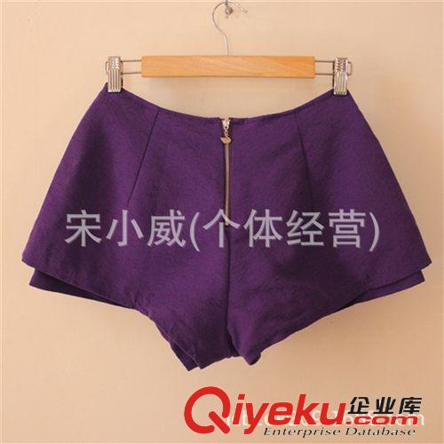 外貿(mào)原單批發(fā) 秋冬復(fù)古提花花苞雙層短褲 靴褲女 KZ842