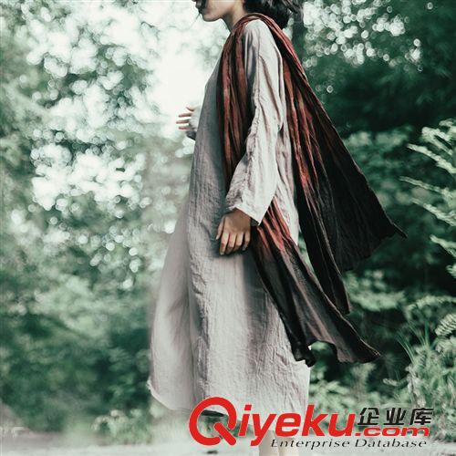 壹念原創(chuàng)  秋裝  黑灰?guī)泵蘼殚L袍開衫 女士風(fēng)衣罩衫