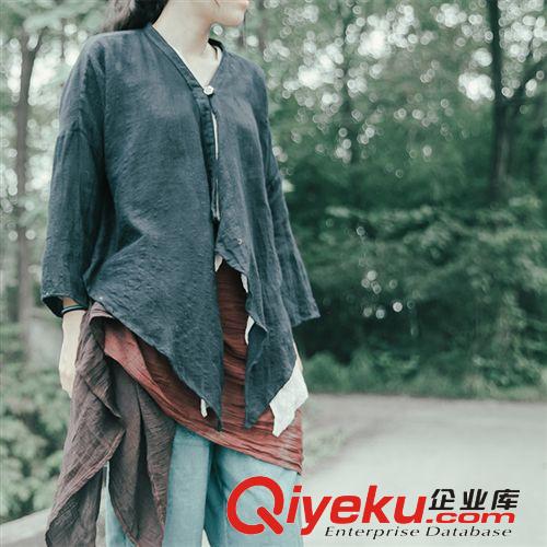 壹念原創 春秋新款單扣白搭棉麻文藝開衫外套 三色
