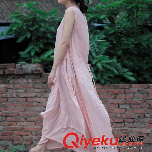 壹念原創(chuàng) 女式純棉雙層飄逸背心裙 背心連衣裙