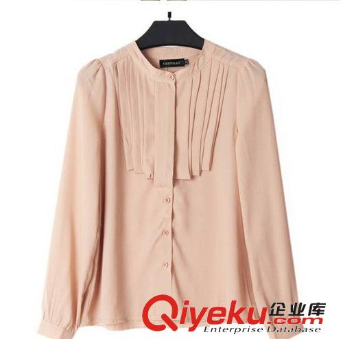 供應(yīng)2013日韓春季新款 長(zhǎng)袖 職業(yè)襯衫I2-1299女式修身襯衣OL上衣原始圖片3