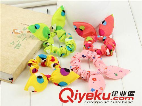 【禮品】小飾品兔耳朵 布藝波點發(fā)圈皮筋發(fā)繩 顏色款式隨機發(fā)原始圖片3