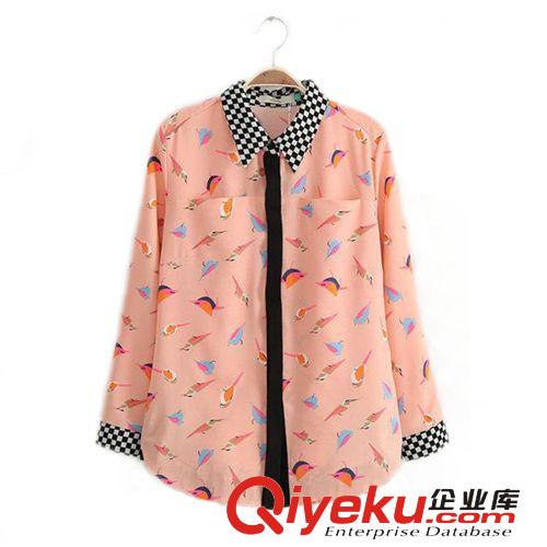 代理加盟韓版胖mm夏裝新款大碼女裝九分袖蝙蝠袖雪紡襯衫供應