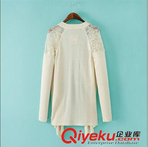 2014秋冬新款as外貿(mào)品牌女裝批發(fā)o 蕾絲拼接針織毛衣開(kāi)衫工廠(chǎng)直銷(xiāo)原始圖片2