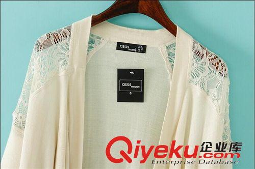 2014秋冬新款as外貿(mào)品牌女裝批發(fā)o 蕾絲拼接針織毛衣開(kāi)衫工廠(chǎng)直銷(xiāo)原始圖片3