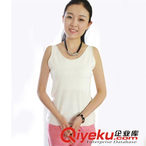 2014新款夏季女裝純棉卷邊 前后兩穿 百搭寬松針織吊帶背心原始圖片2