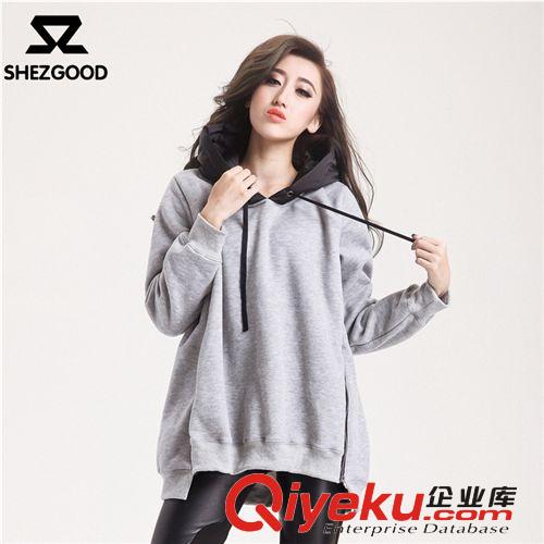 shezgood秋季新款韓版女裝連帽寬松套頭衛(wèi)衣女式長(zhǎng)袖上衣訂貨銷售