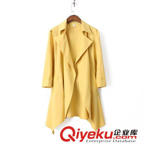 M&Y.yishe廠家直銷新款秋季女裝韓版專柜同款不規(guī)則爆款風(fēng)衣GD218原始圖片2